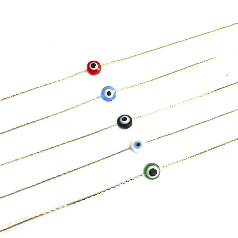 Evil Eye Gold Wire Anklet