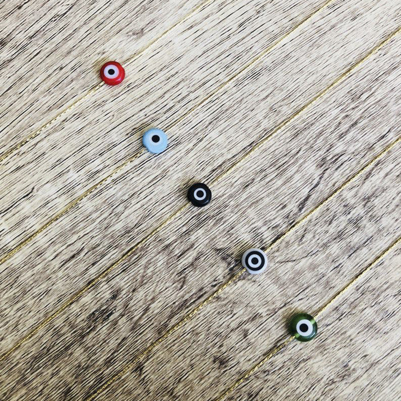 Evil Eye Gold Wire Anklet