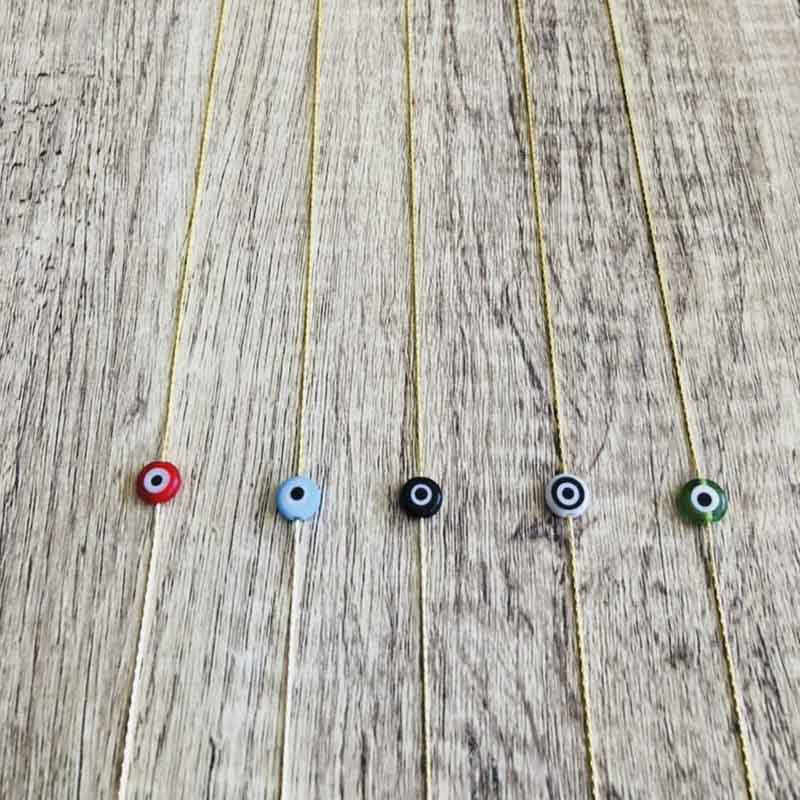 Evil Eye Gold Wire Anklet