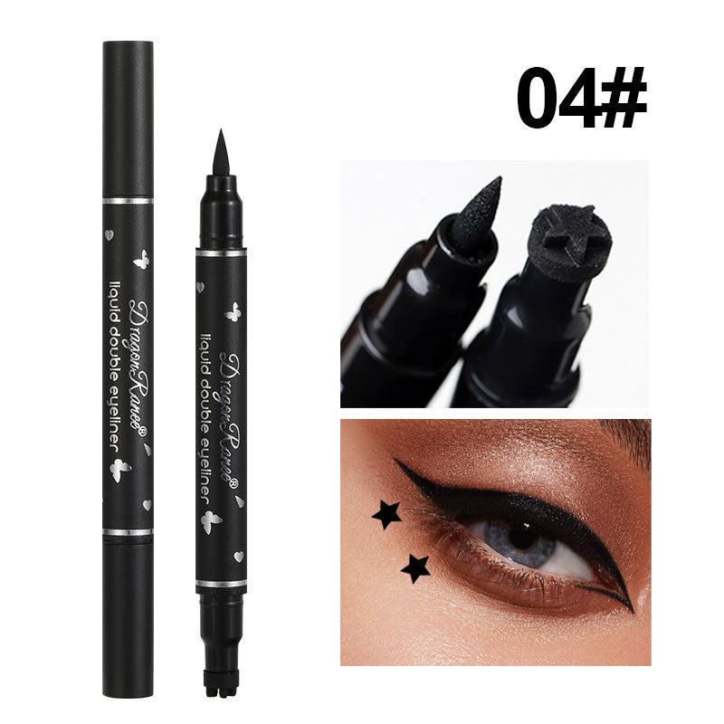 Double Headed Star Seal Eyeliner Pen Waterproof And Non Smudging