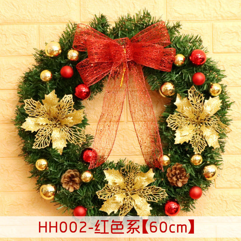40 50 60CM Christmas Wreath Mince Rattan Christmas decorations pendant, Christmas Wreath Window