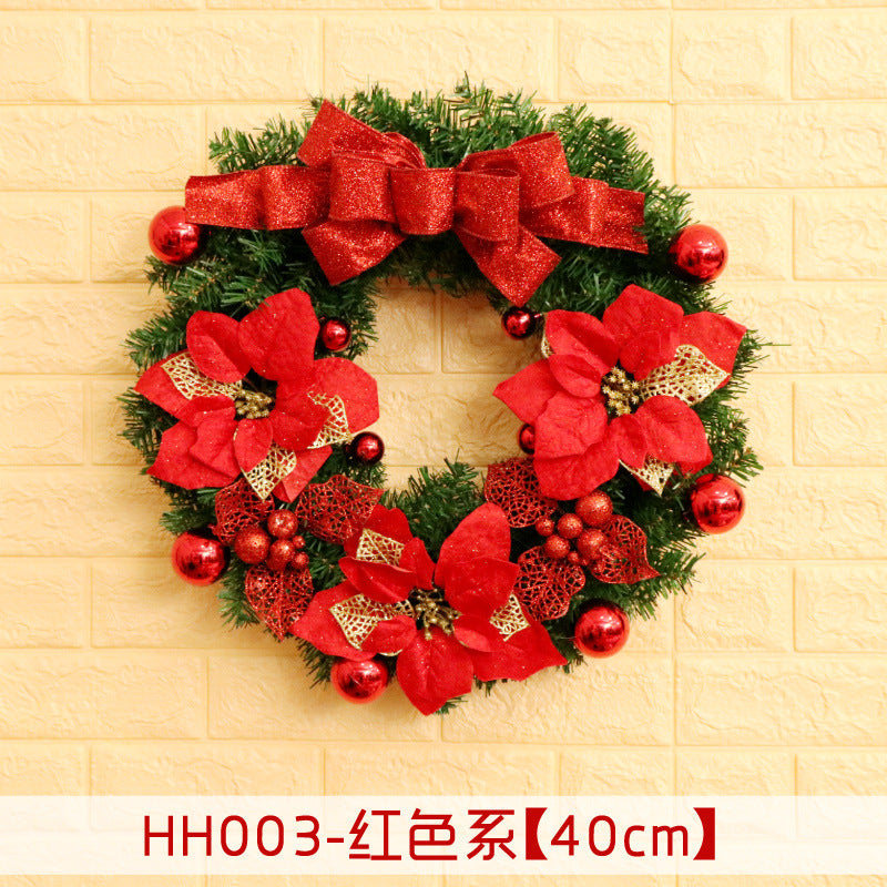 40 50 60CM Christmas Wreath Mince Rattan Christmas decorations pendant, Christmas Wreath Window