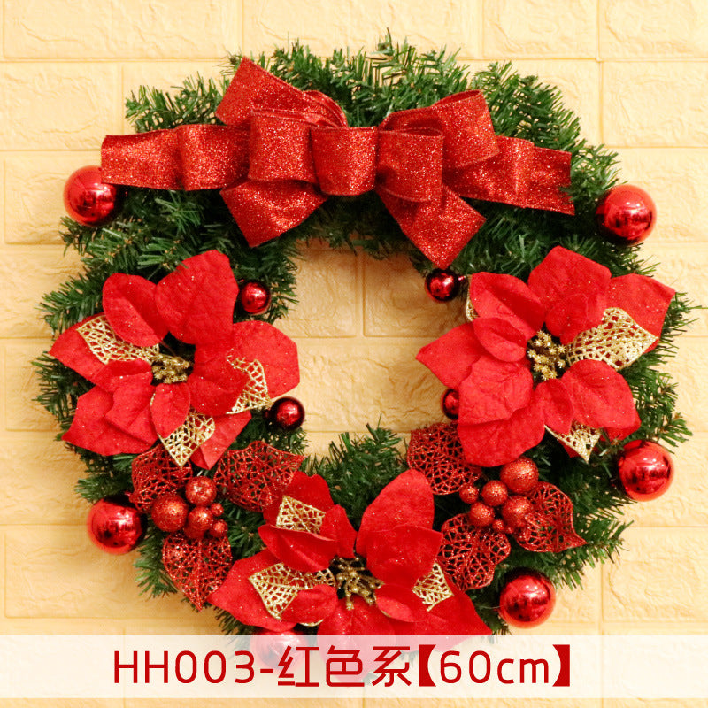 40 50 60CM Christmas Wreath Mince Rattan Christmas decorations pendant, Christmas Wreath Window