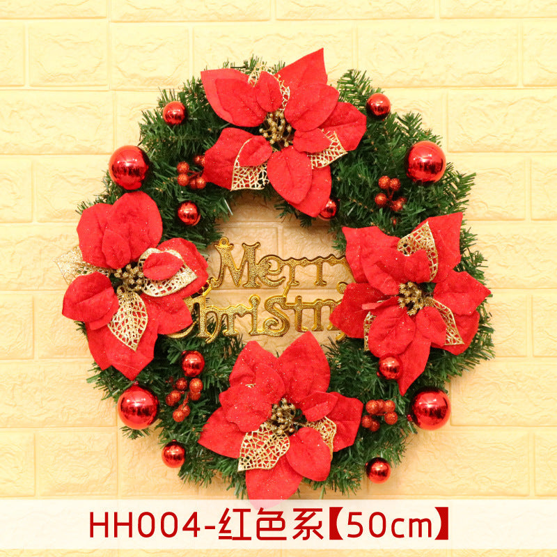 40 50 60CM Christmas Wreath Mince Rattan Christmas decorations pendant, Christmas Wreath Window
