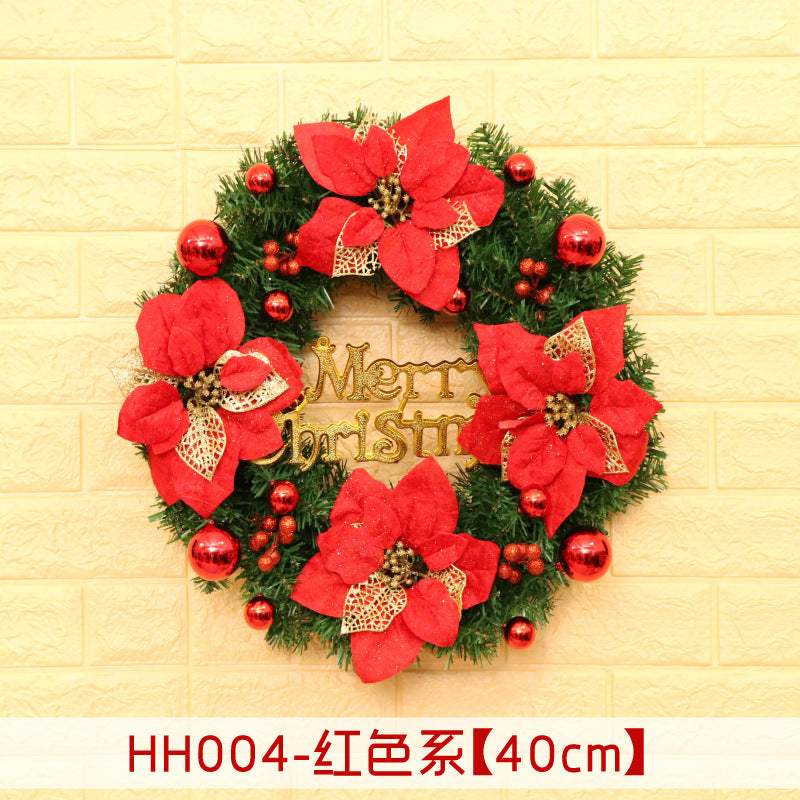 40 50 60CM Christmas Wreath Mince Rattan Christmas decorations pendant, Christmas Wreath Window