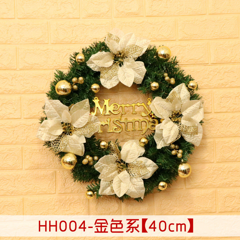 40 50 60CM Christmas Wreath Mince Rattan Christmas decorations pendant, Christmas Wreath Window
