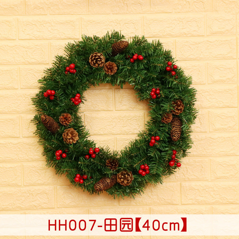 40 50 60CM Christmas Wreath Mince Rattan Christmas decorations pendant, Christmas Wreath Window