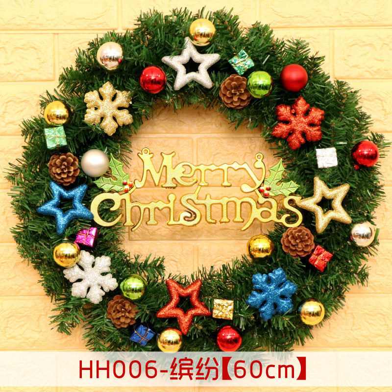 40 50 60CM Christmas Wreath Mince Rattan Christmas decorations pendant, Christmas Wreath Window