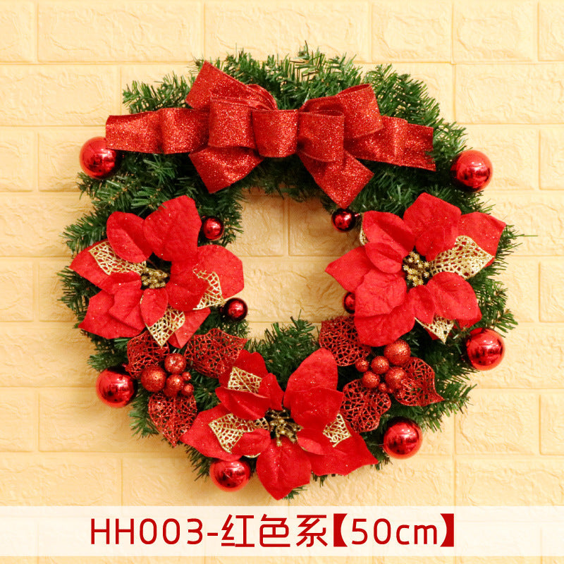 40 50 60CM Christmas Wreath Mince Rattan Christmas decorations pendant, Christmas Wreath Window