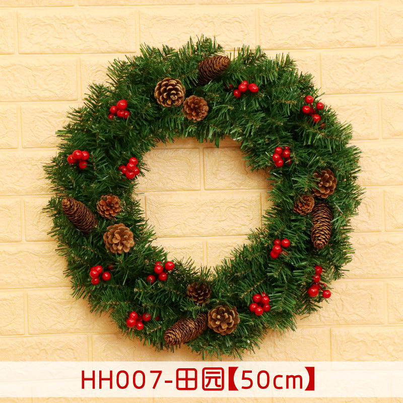 40 50 60CM Christmas Wreath Mince Rattan Christmas decorations pendant, Christmas Wreath Window
