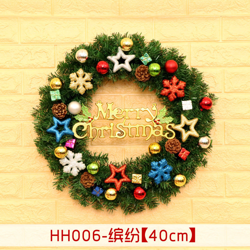 40 50 60CM Christmas Wreath Mince Rattan Christmas decorations pendant, Christmas Wreath Window