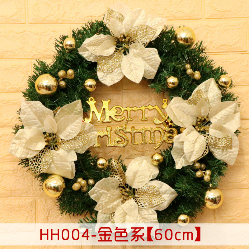 40 50 60CM Christmas Wreath Mince Rattan Christmas decorations pendant, Christmas Wreath Window