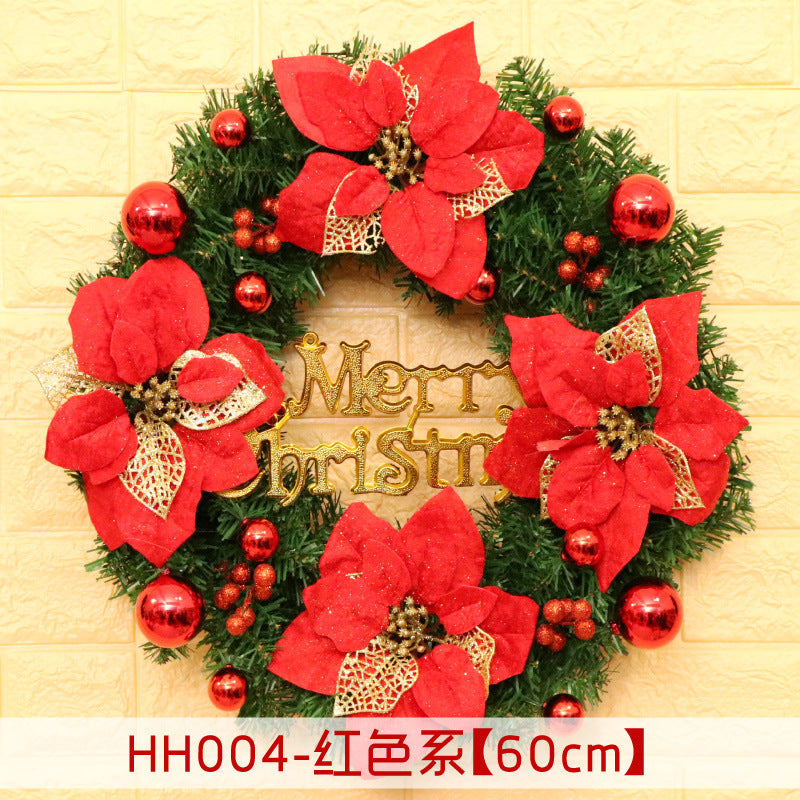 40 50 60CM Christmas Wreath Mince Rattan Christmas decorations pendant, Christmas Wreath Window