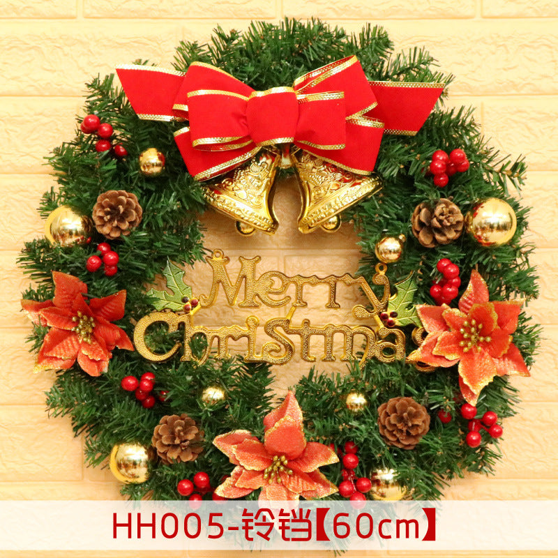 40 50 60CM Christmas Wreath Mince Rattan Christmas decorations pendant, Christmas Wreath Window