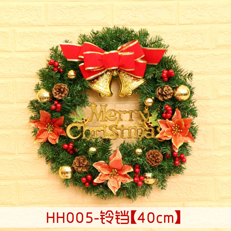 40 50 60CM Christmas Wreath Mince Rattan Christmas decorations pendant, Christmas Wreath Window