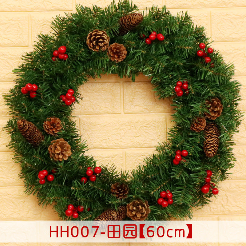 40 50 60CM Christmas Wreath Mince Rattan Christmas decorations pendant, Christmas Wreath Window