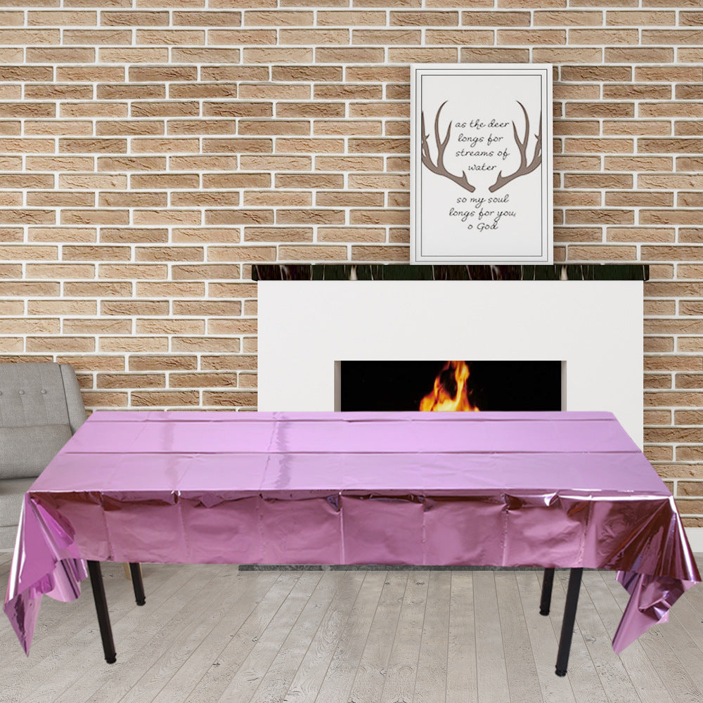 Christmas Party Decoration Products Rose Gold Foil Tablecloth