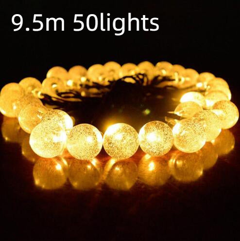 Crystal solar power of the led lamp string lights Christmas lights solar garden outdoor decoration for Christmas