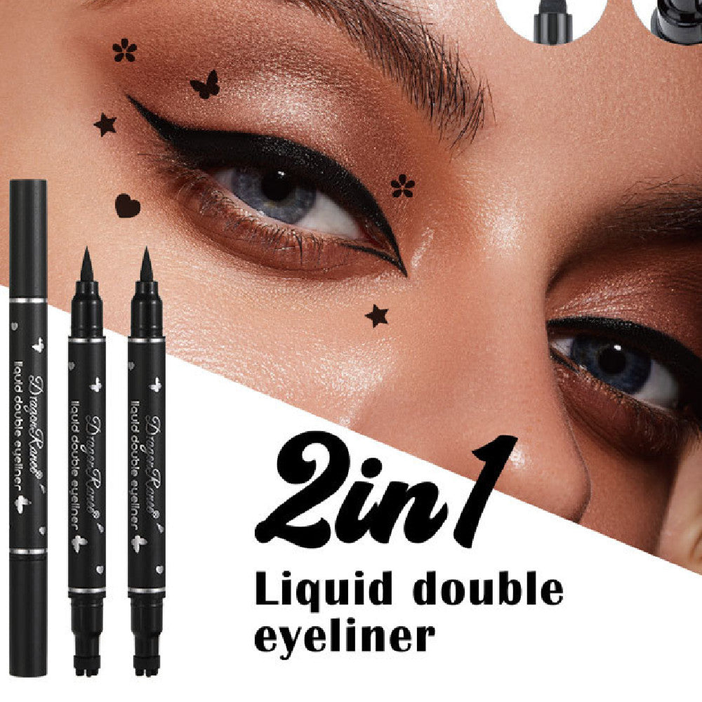 Double Headed Star Seal Eyeliner Pen Waterproof And Non Smudging